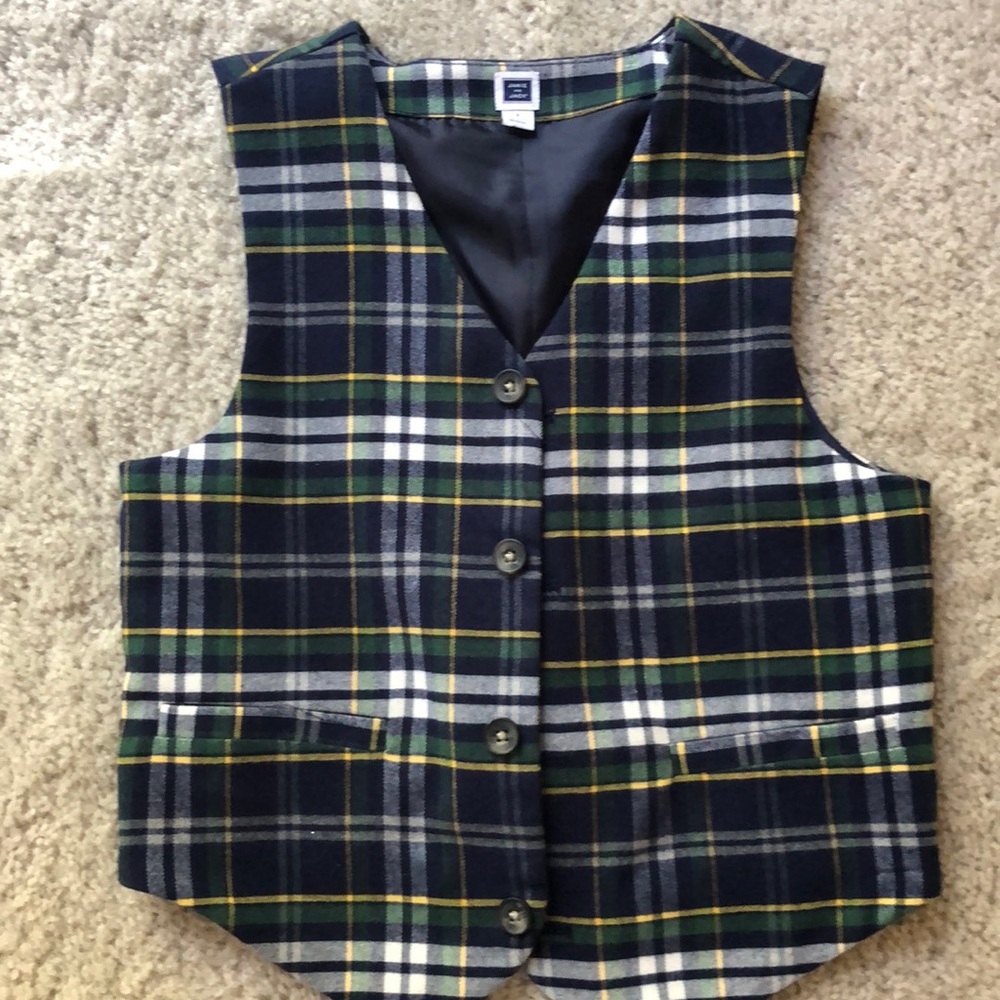 Janie and Jack Plaid Boys’ Vest